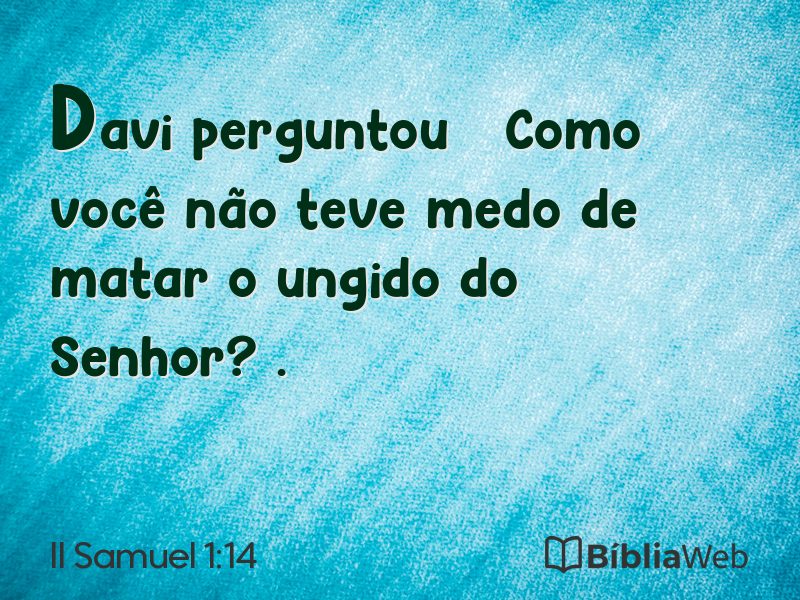 II Samuel 1:14 em imagem para compartilhar