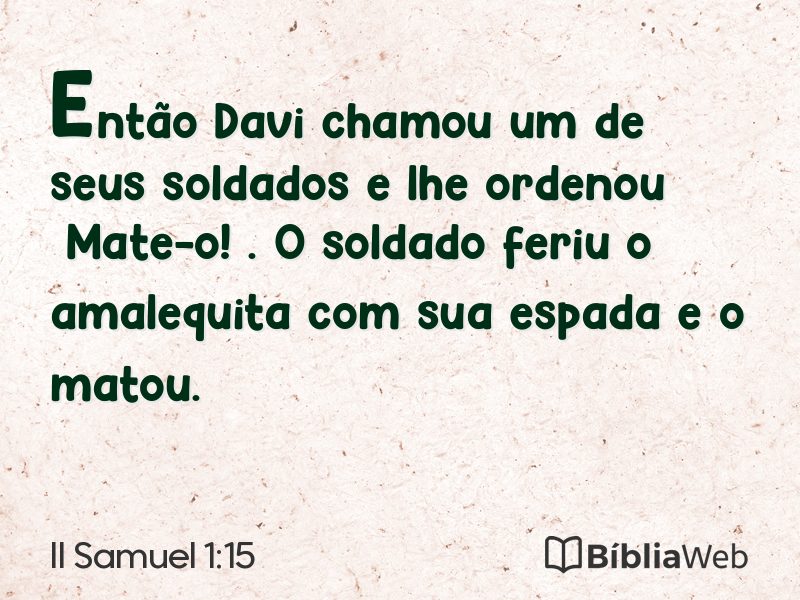 II Samuel 1:15 em imagem para compartilhar