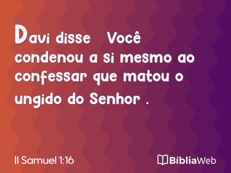 II Samuel 1:16 em imagem para compartilhar