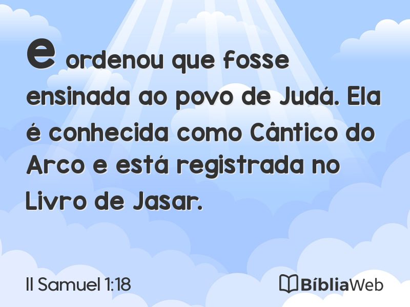 II Samuel 1:18 em imagem para compartilhar