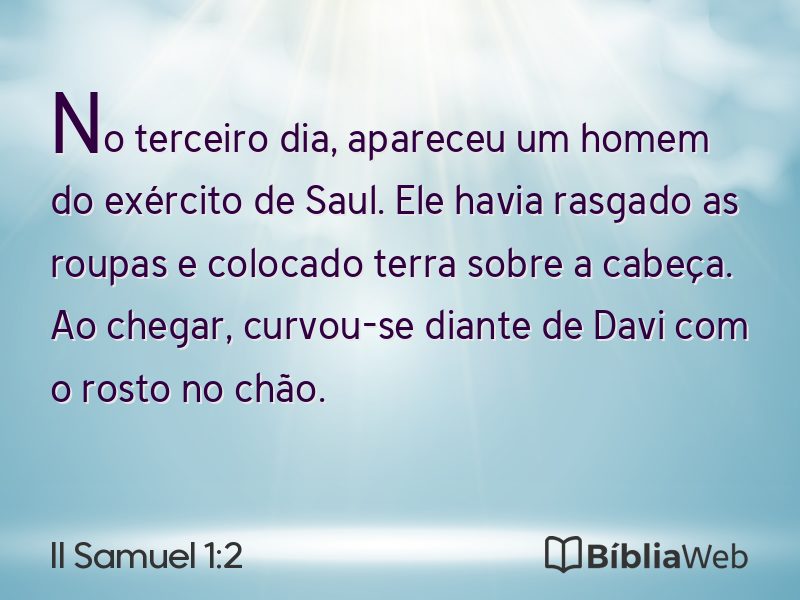 II Samuel 1:2 em imagem para compartilhar