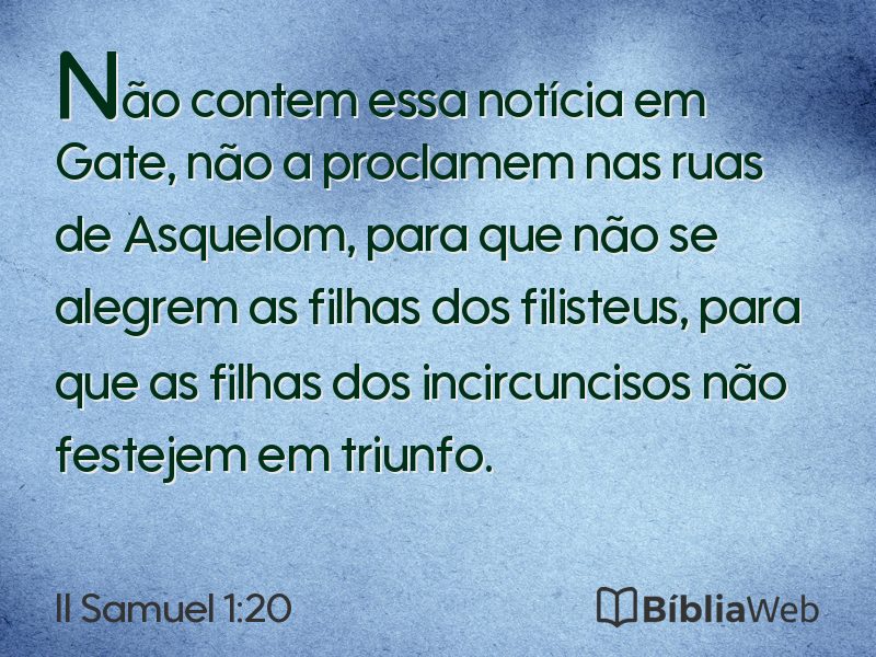 II Samuel 1:20 em imagem para compartilhar