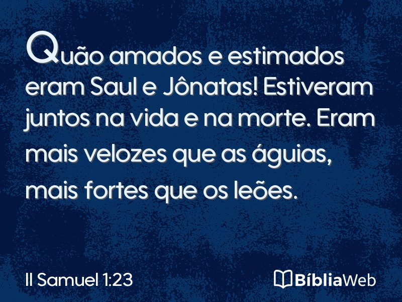 II Samuel 1:23 em imagem para compartilhar