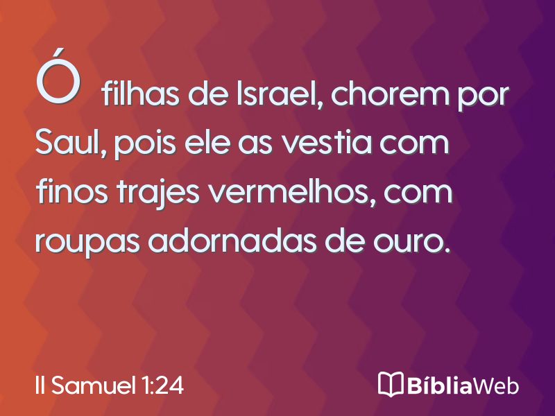 II Samuel 1:24 em imagem para compartilhar