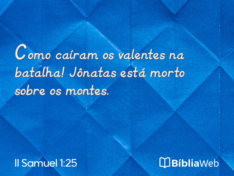 II Samuel 1:25 em imagem para compartilhar