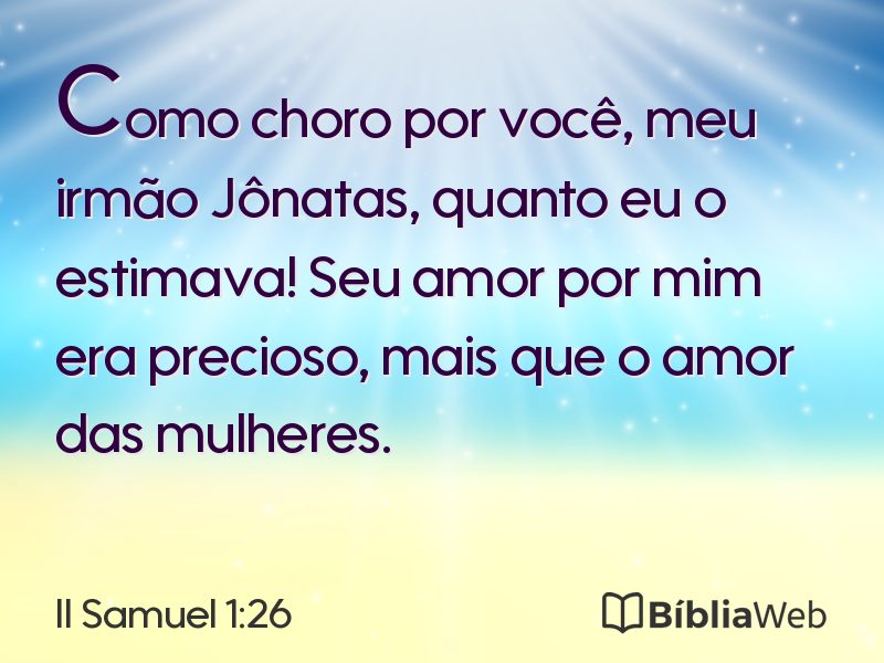 II Samuel 1:26 em imagem para compartilhar