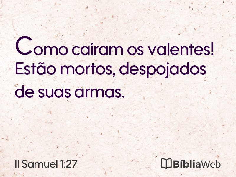 II Samuel 1:27 em imagem para compartilhar