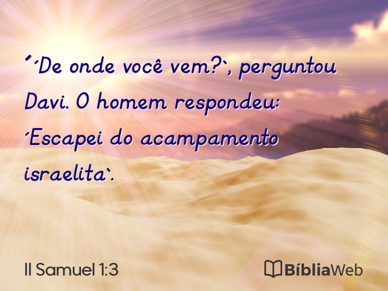 II Samuel 1:3 em imagem para compartilhar