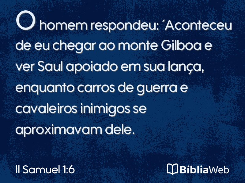 II Samuel 1:6 em imagem para compartilhar