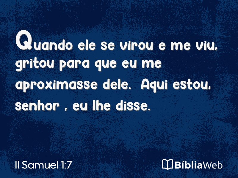 II Samuel 1:7 em imagem para compartilhar