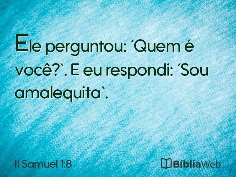 II Samuel 1:8 em imagem para compartilhar