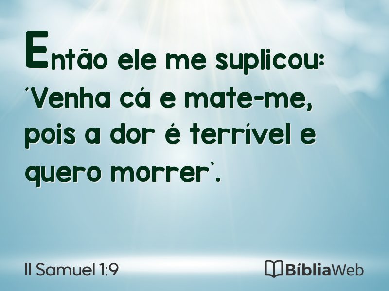 II Samuel 1:9 em imagem para compartilhar