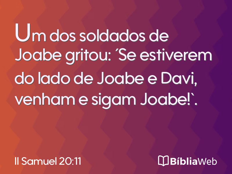 II Samuel 20:11 em imagem para compartilhar