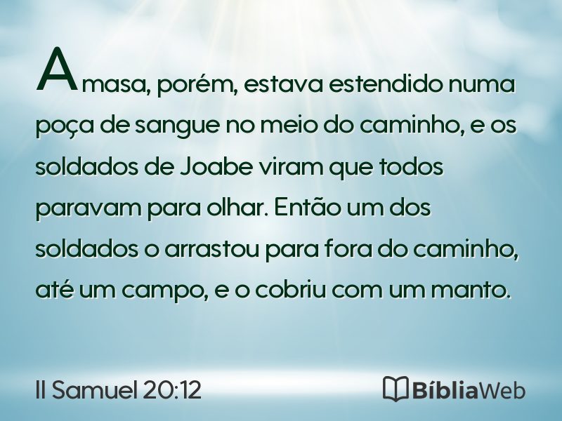 II Samuel 20:12 em imagem para compartilhar