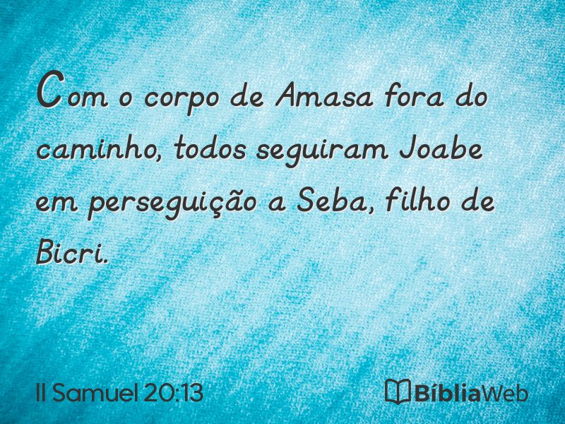 II Samuel 20:13 em imagem para compartilhar