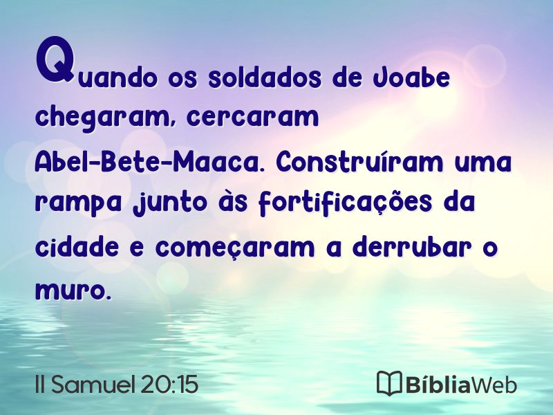 II Samuel 20:15 em imagem para compartilhar