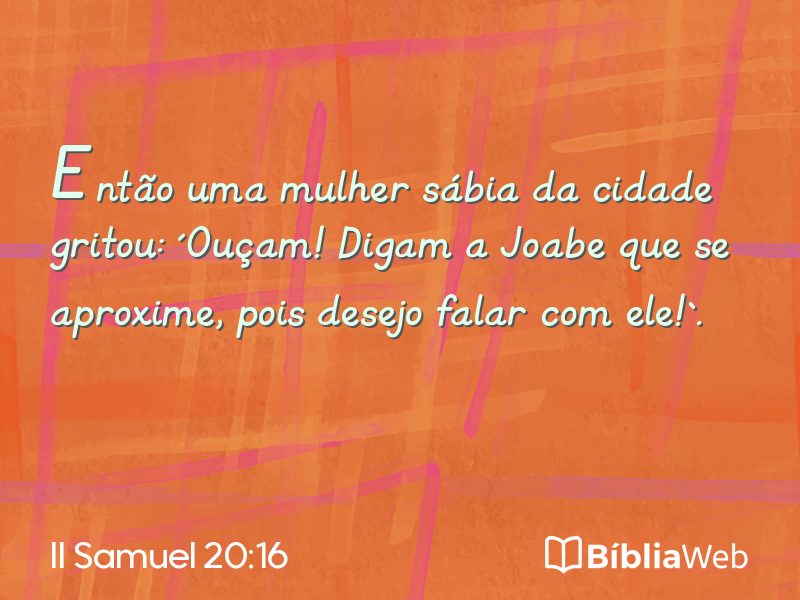 II Samuel 20:16 em imagem para compartilhar