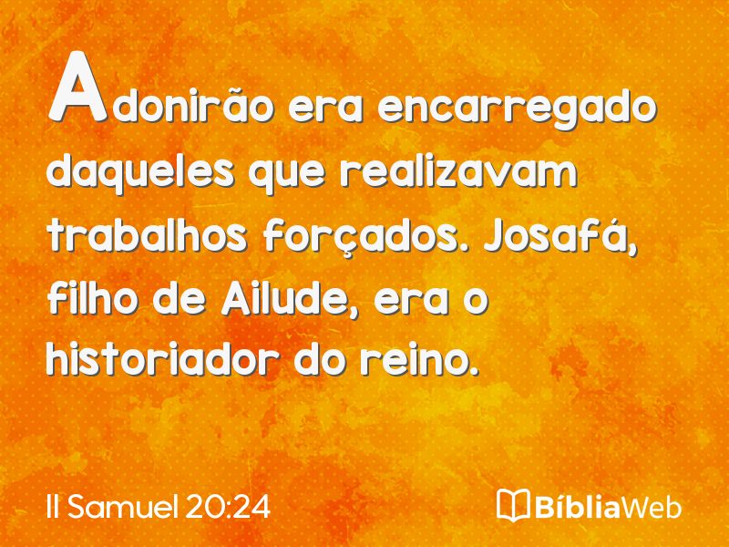 II Samuel 20:24 em imagem para compartilhar