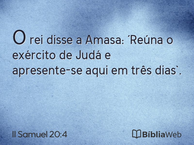 II Samuel 20:4 em imagem para compartilhar
