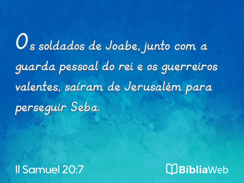 II Samuel 20:7 em imagem para compartilhar