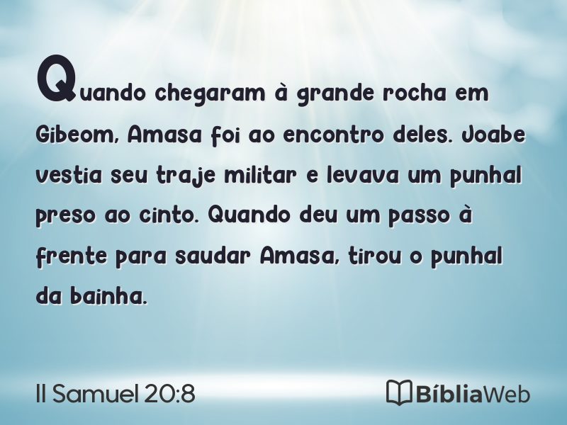 II Samuel 20:8 em imagem para compartilhar