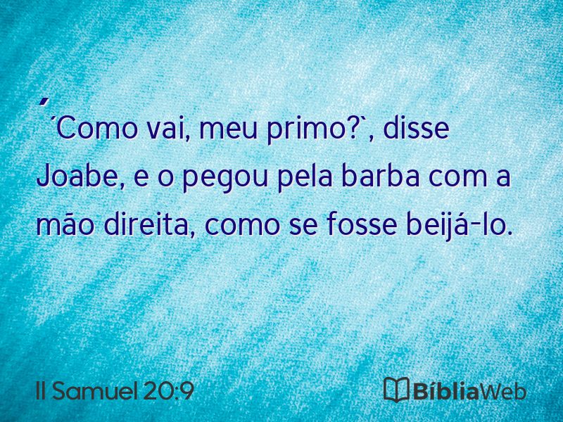 II Samuel 20:9 em imagem para compartilhar