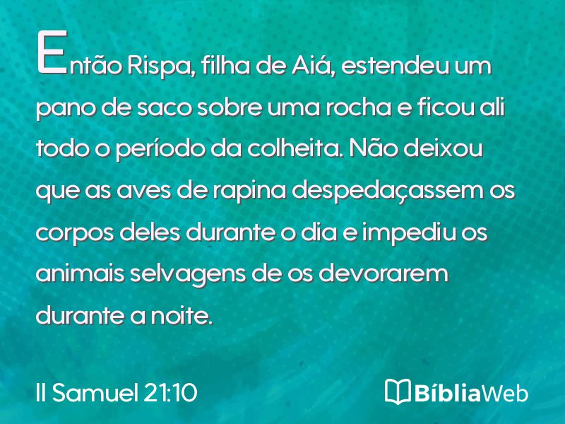 II Samuel 21:10 em imagem para compartilhar