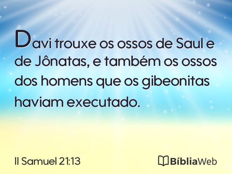 II Samuel 21:13 em imagem para compartilhar