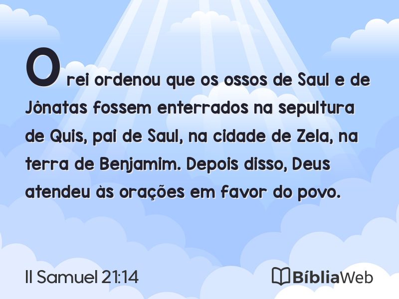 II Samuel 21:14 em imagem para compartilhar