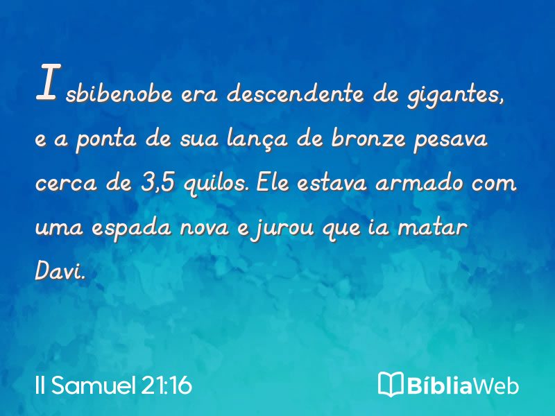 II Samuel 21:16 em imagem para compartilhar