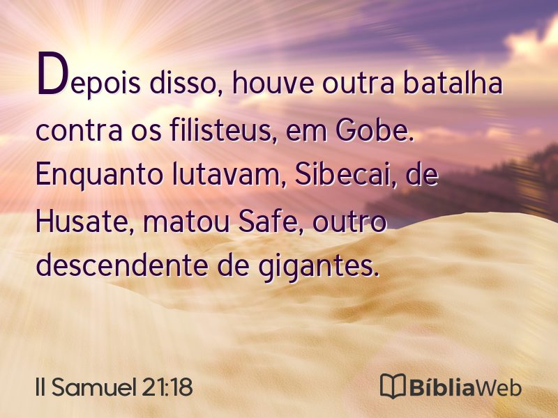 II Samuel 21:18 em imagem para compartilhar
