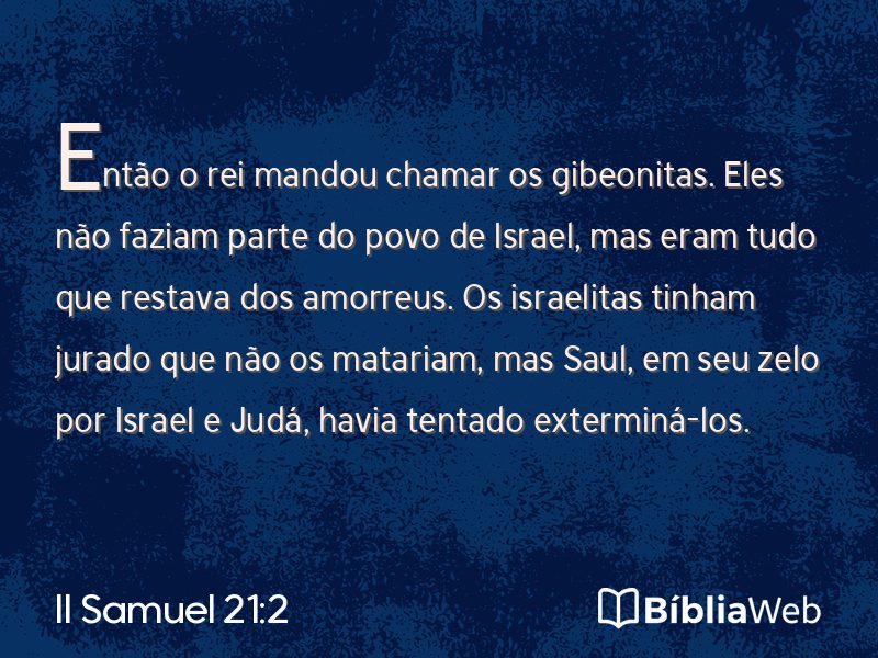 II Samuel 21:2 em imagem para compartilhar