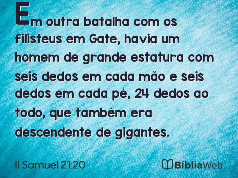II Samuel 21:20 em imagem para compartilhar