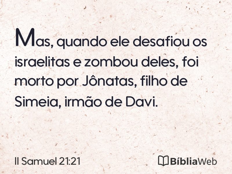 II Samuel 21:21 em imagem para compartilhar