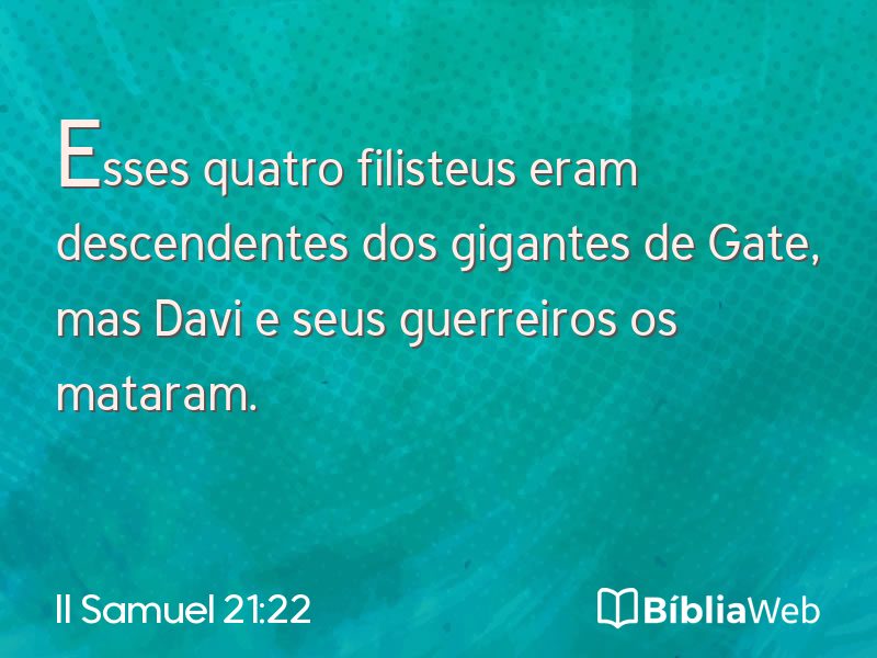 II Samuel 21:22 em imagem para compartilhar