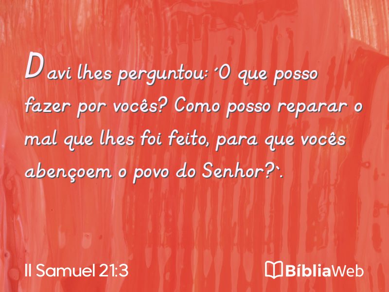 II Samuel 21:3 em imagem para compartilhar