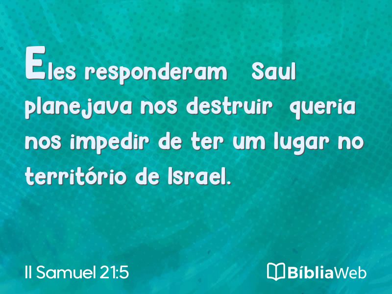 II Samuel 21:5 em imagem para compartilhar
