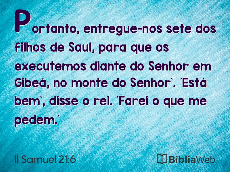 II Samuel 21:6 em imagem para compartilhar