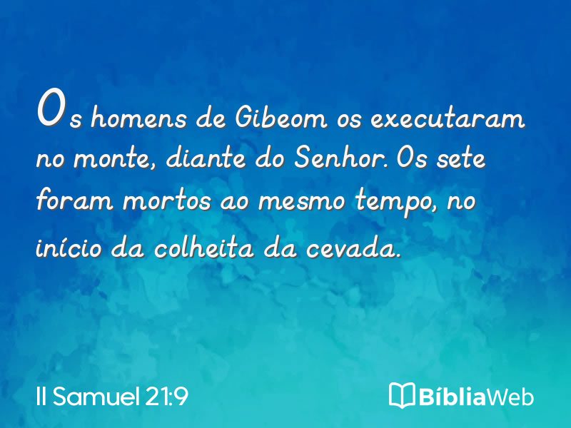 II Samuel 21:9 em imagem para compartilhar