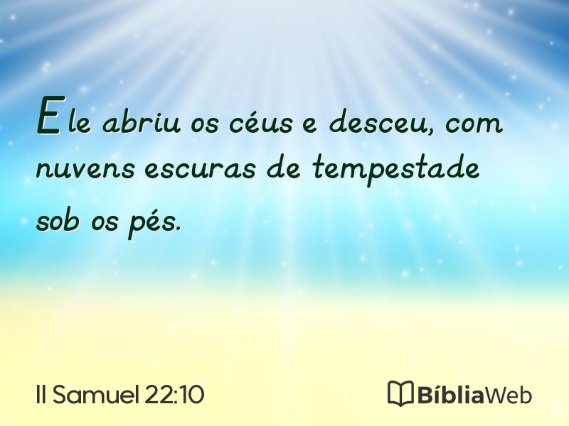 II Samuel 22:10 em imagem para compartilhar