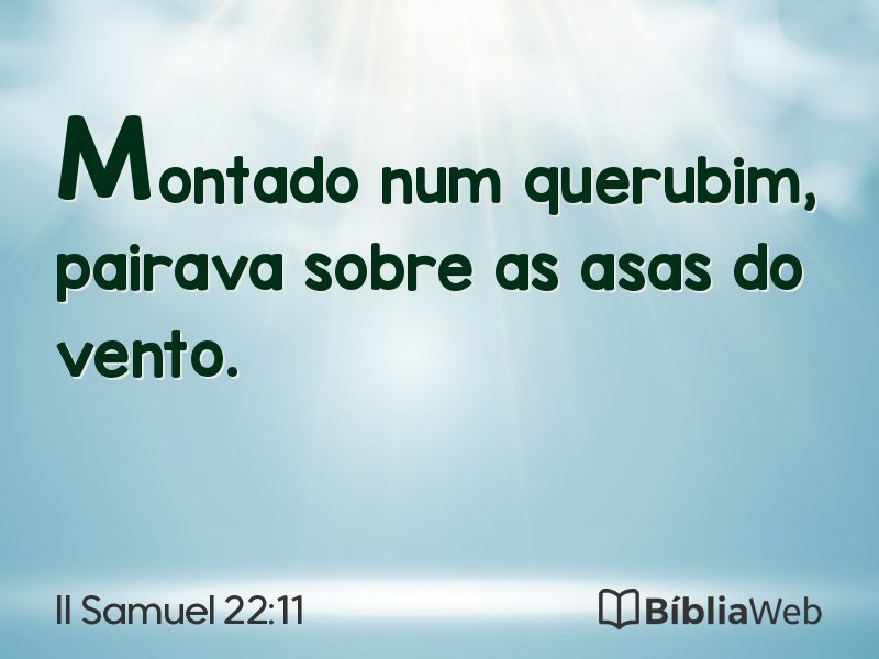 II Samuel 22:11 em imagem para compartilhar