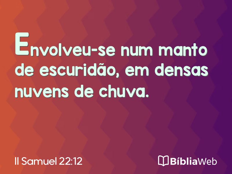 II Samuel 22:12 em imagem para compartilhar