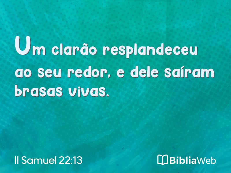II Samuel 22:13 em imagem para compartilhar