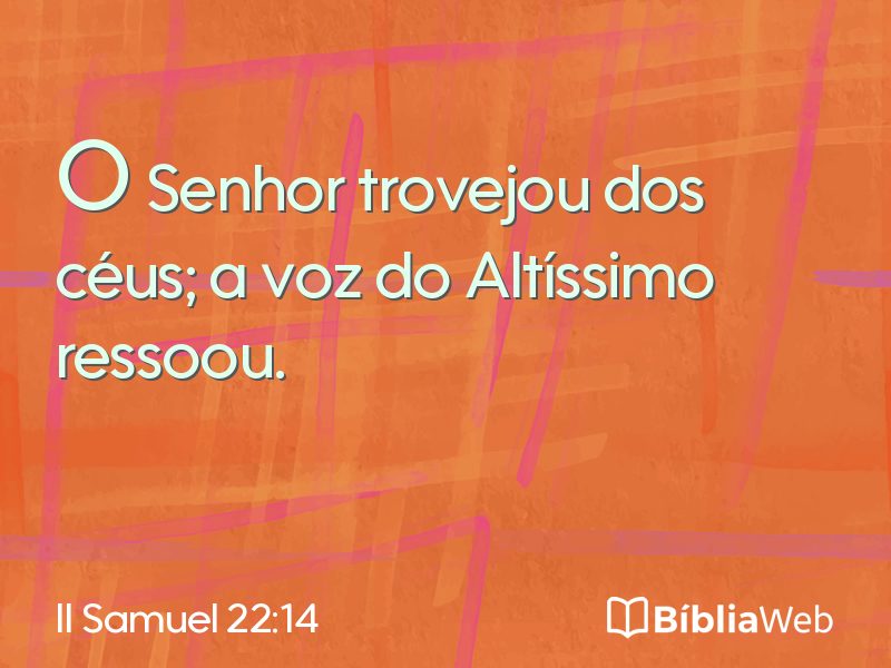 II Samuel 22:14 em imagem para compartilhar