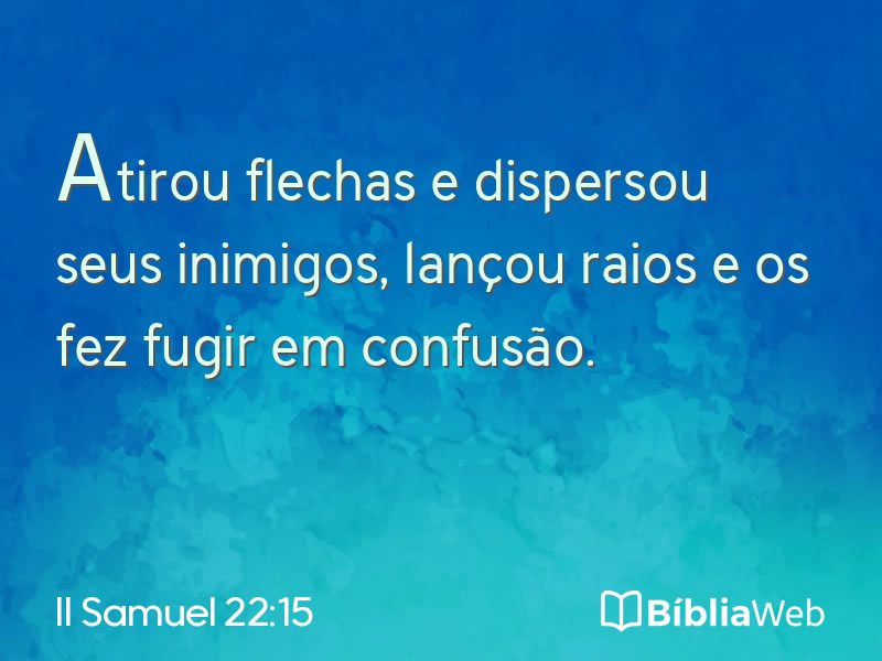 II Samuel 22:15 em imagem para compartilhar