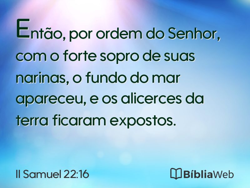 II Samuel 22:16 em imagem para compartilhar
