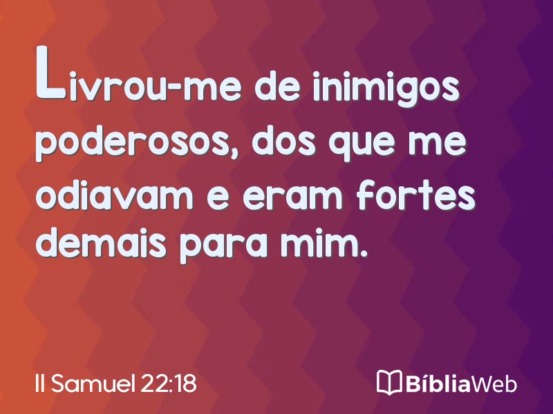 II Samuel 22:18 em imagem para compartilhar