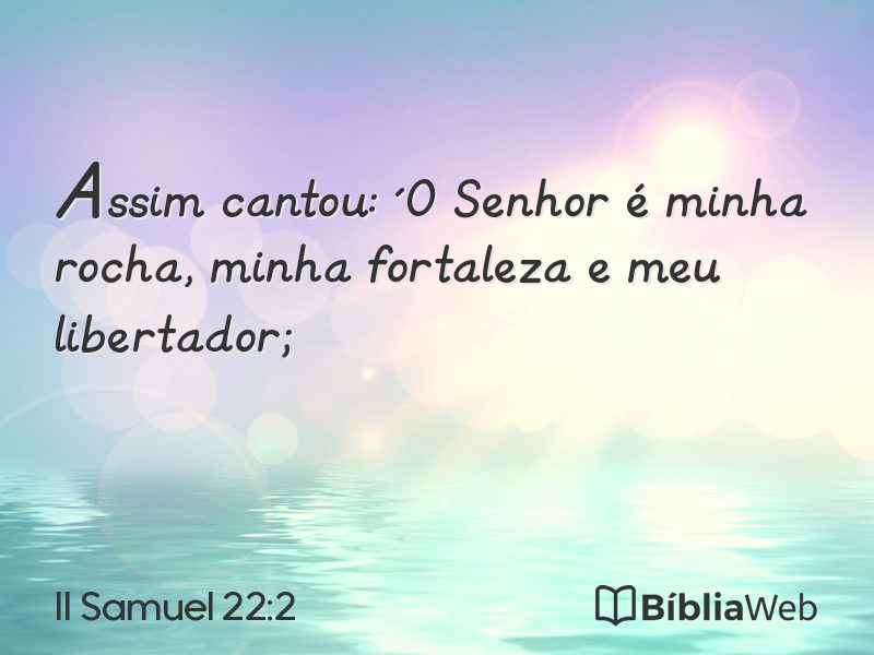 II Samuel 22:2 em imagem para compartilhar