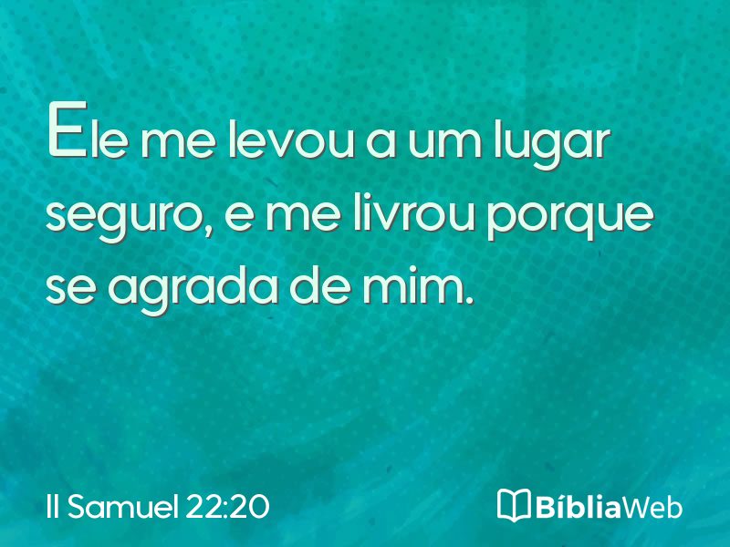 II Samuel 22:20 em imagem para compartilhar