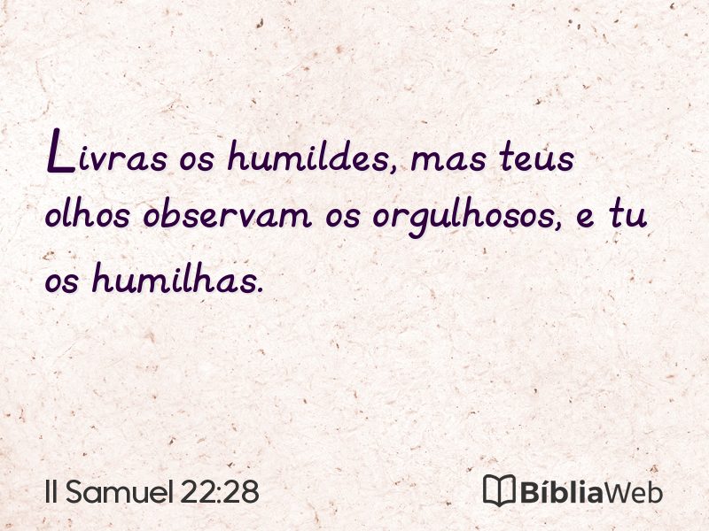 II Samuel 22:28 em imagem para compartilhar